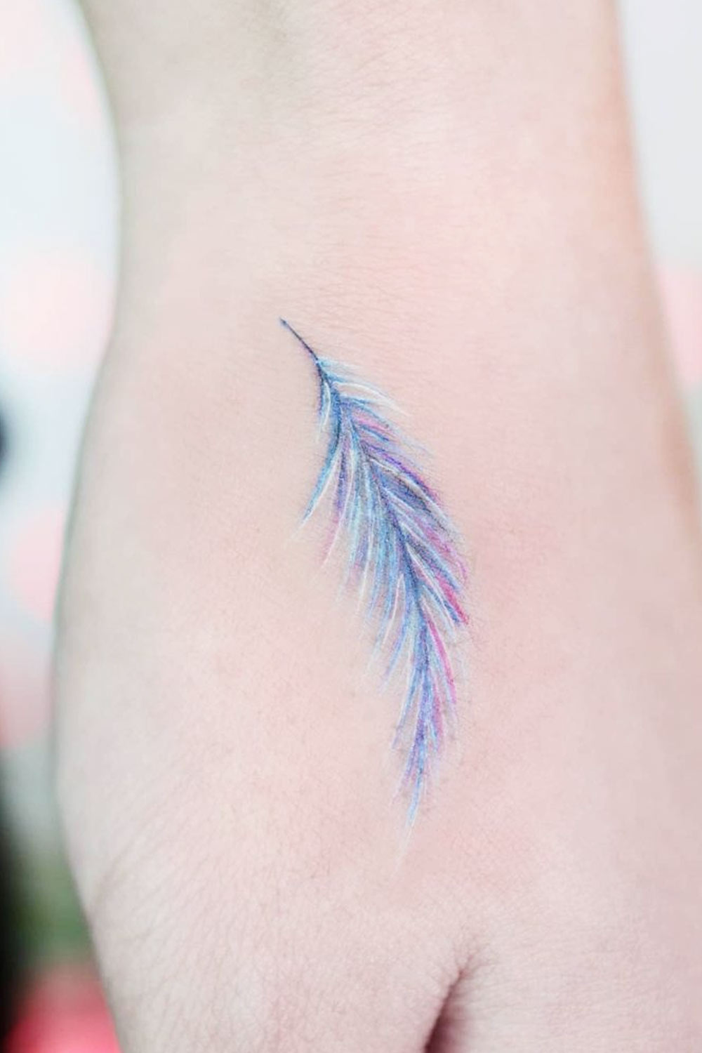 Blue Feather Tattoo Design