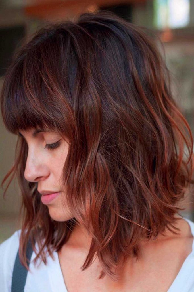 Chestnut Highlights For Layered Lob