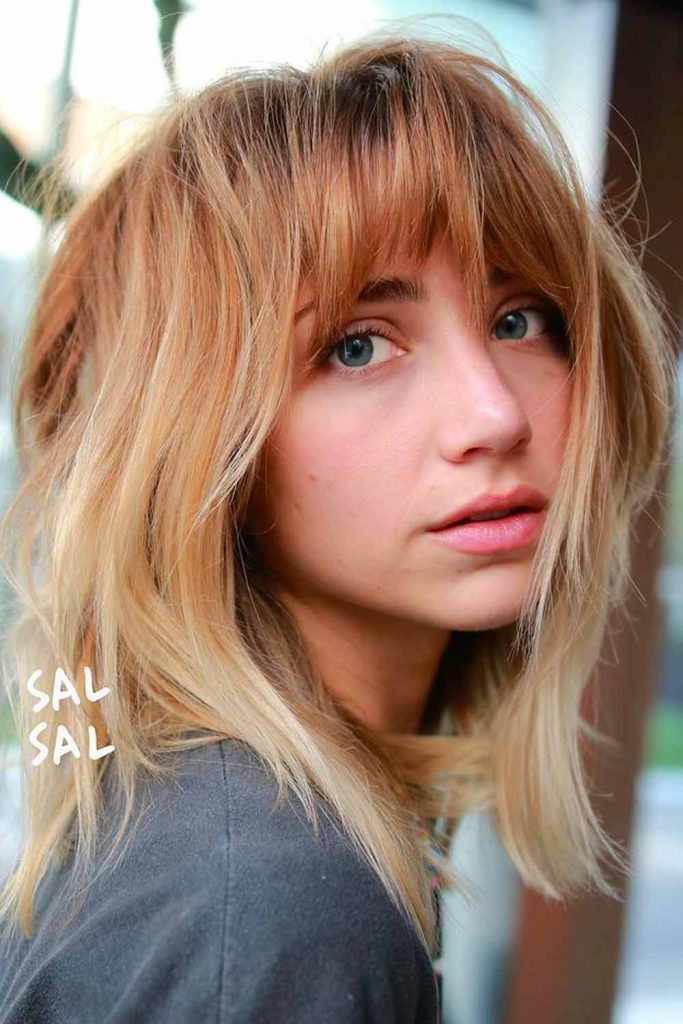 Medium-Length Hairstyles With Thick Bangs