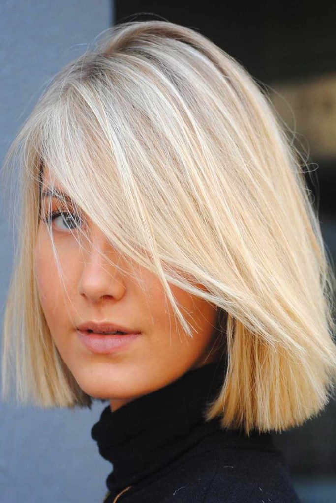 Side-Parted Layered Haircuts for Medium Hair