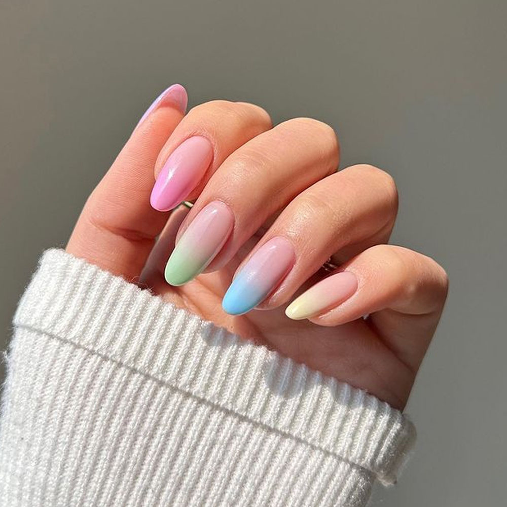 Colorful Ombre Manicure