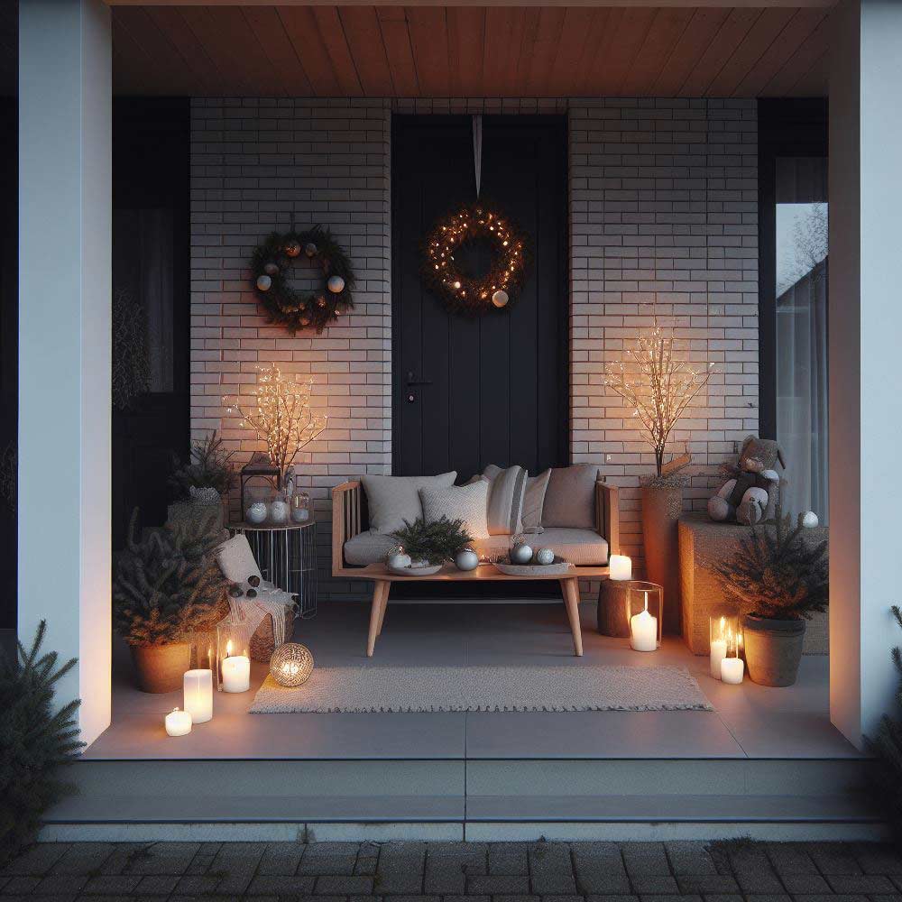 Front Porch with Bench X-Mas Decoration