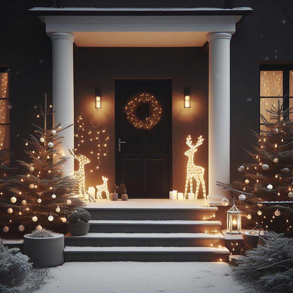 Led Deers Decorations for Front Porch