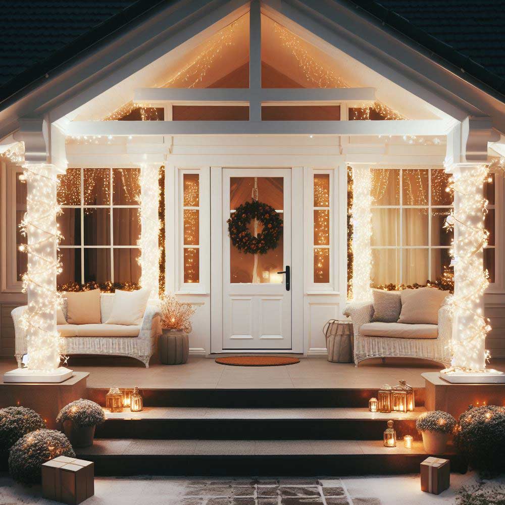Big Front Porch Decoration for Christmas