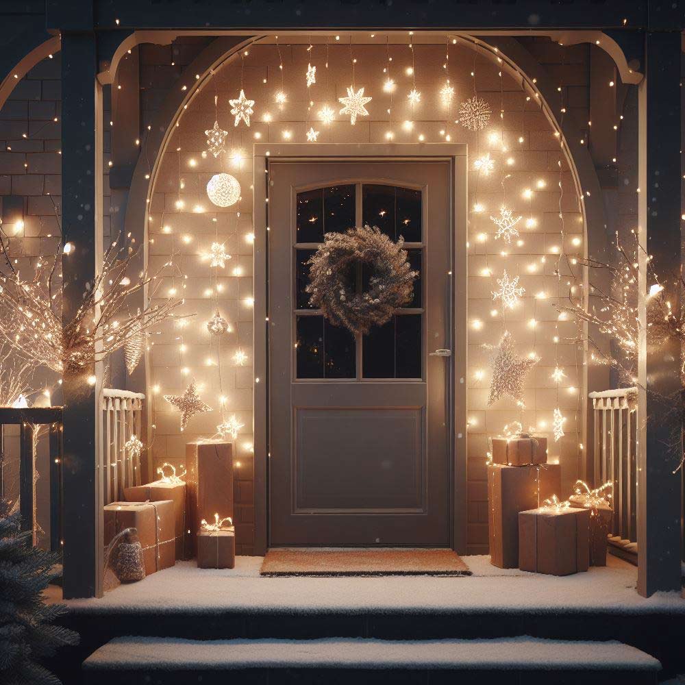 Outdoor Christmas Decorations with LED Lights Accent