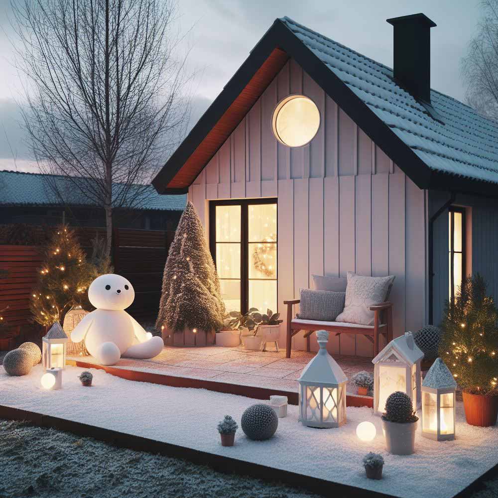 Home Yard Decoration with Toys and Candles