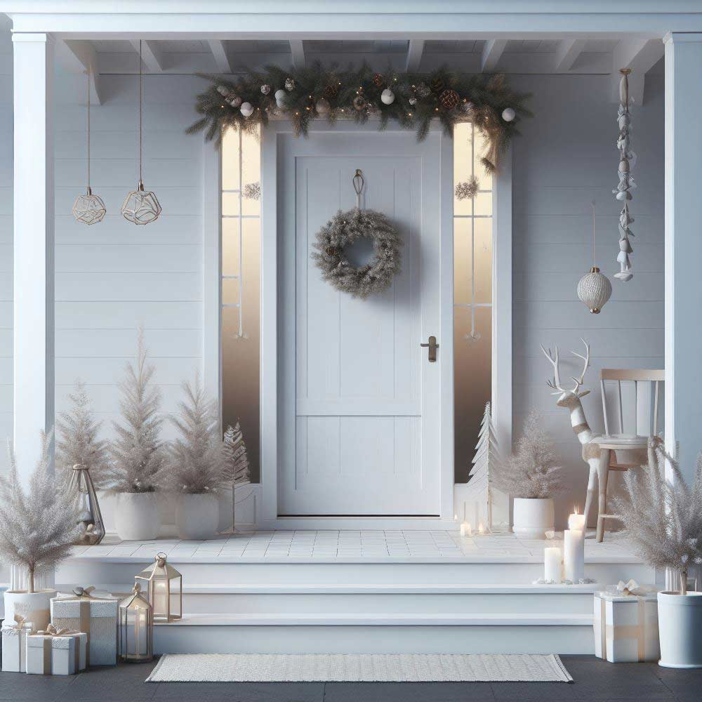 Front Porch Decor Idea for X-Mas