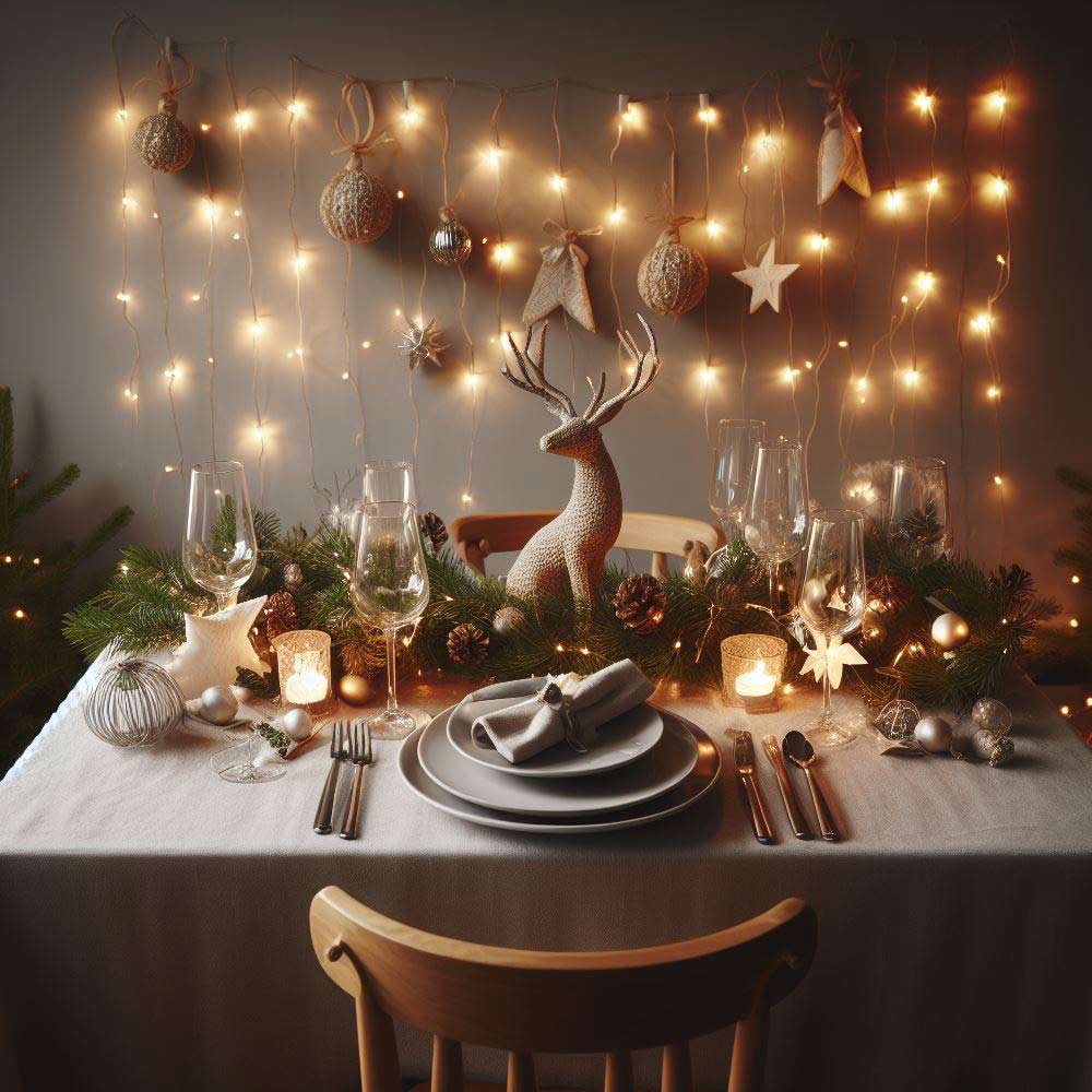 Lighting Christmas Centerpiece with Deer