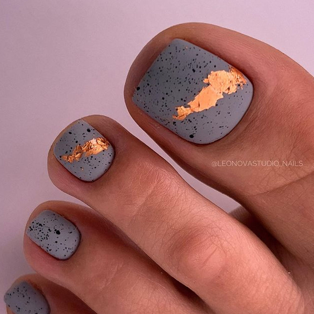 Grey Toe Nail Designs