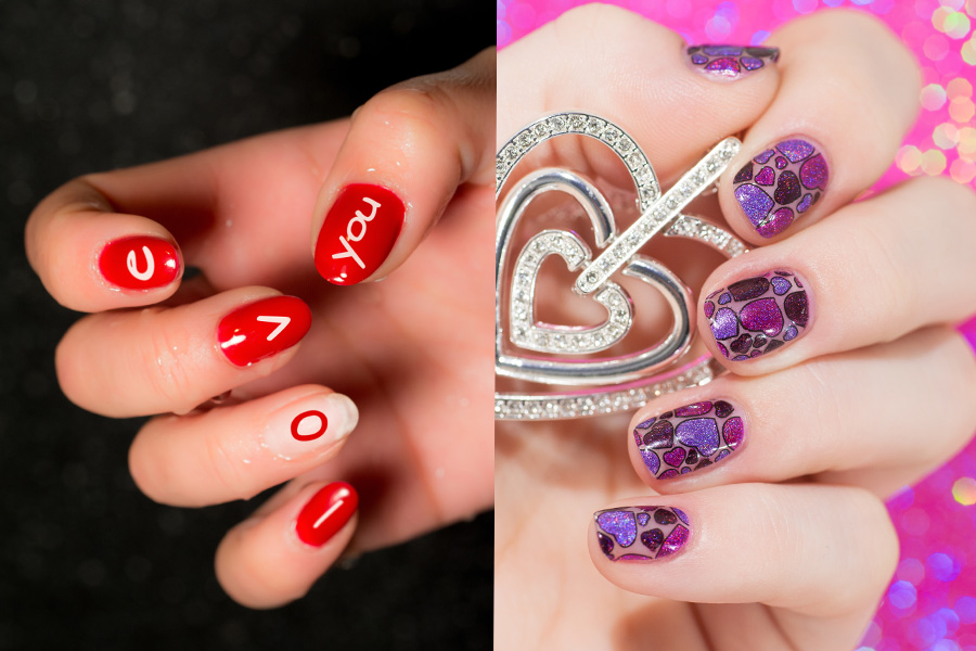 Valentines Nails Art Designs For Love Day