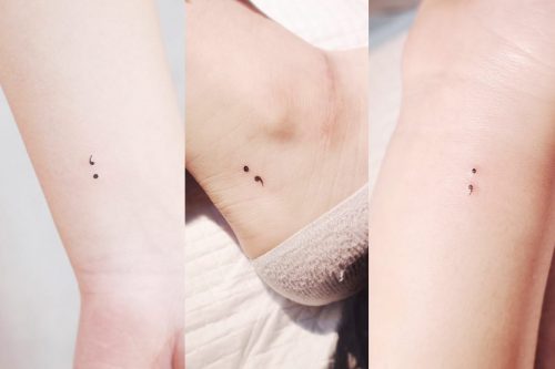 Semicolon Tattoo or the Mark of Strength and Resilience