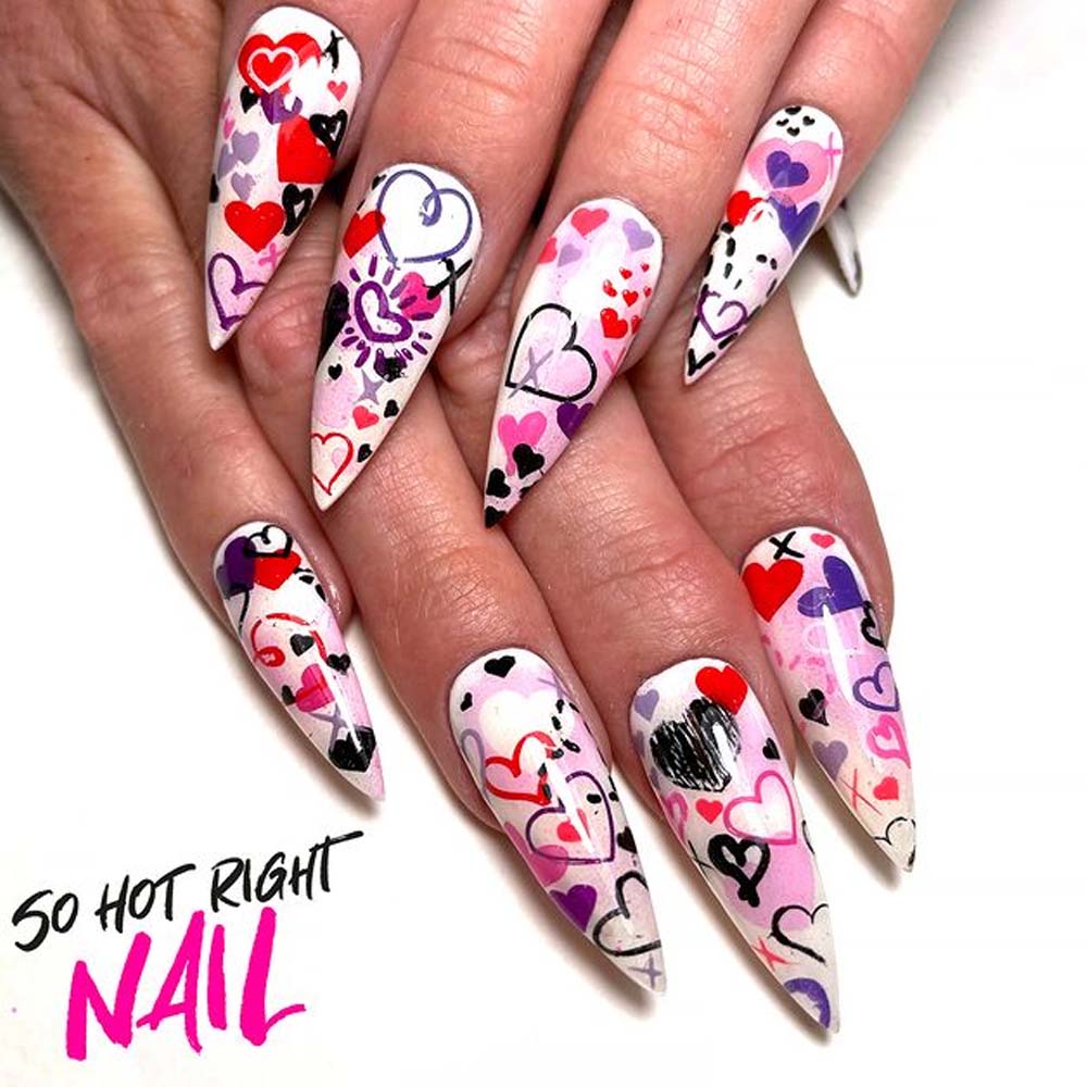 Captivating Valentine's Day Nail Designs : Simple & Cute Love Heart Nails