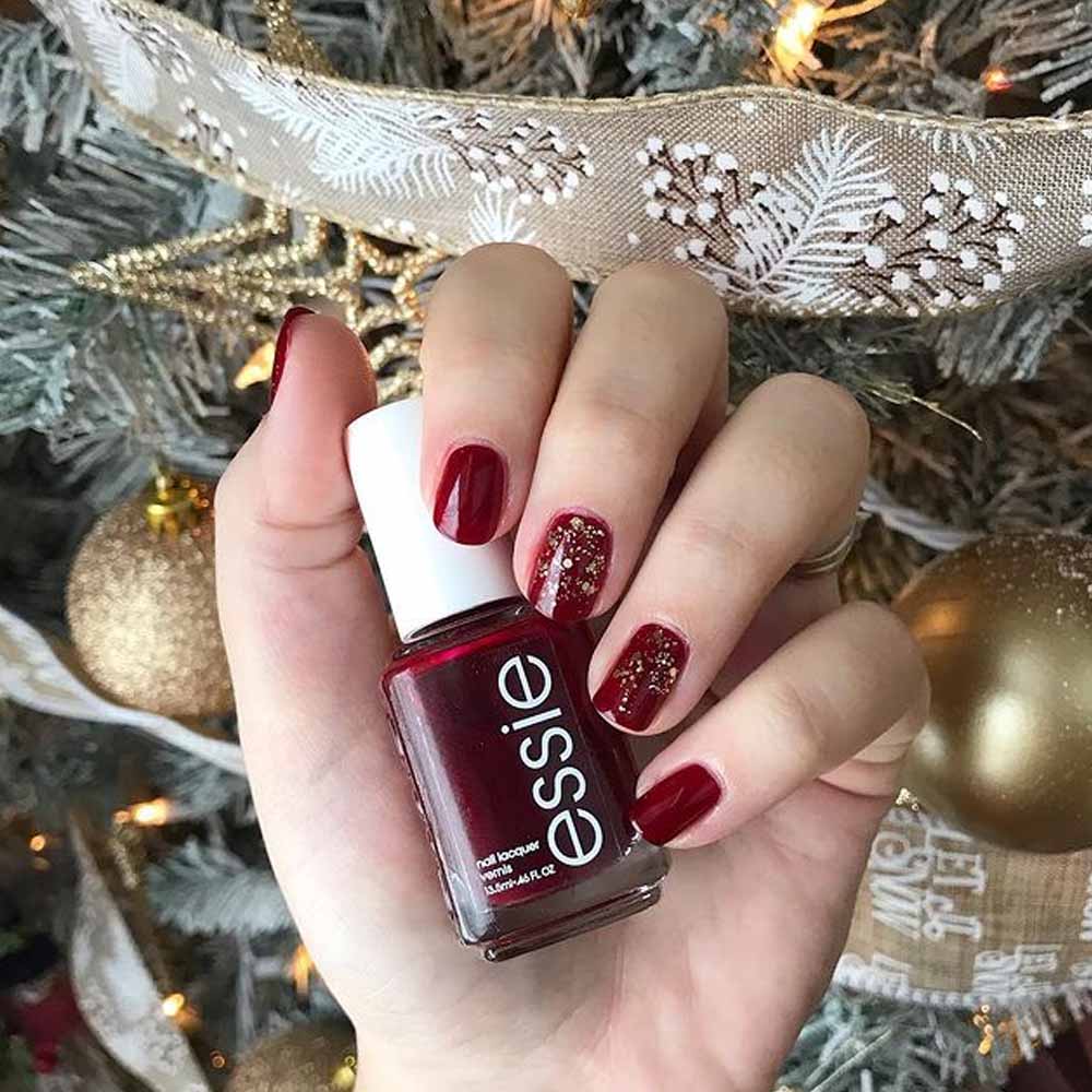 Deep Red Winter Nail Colors