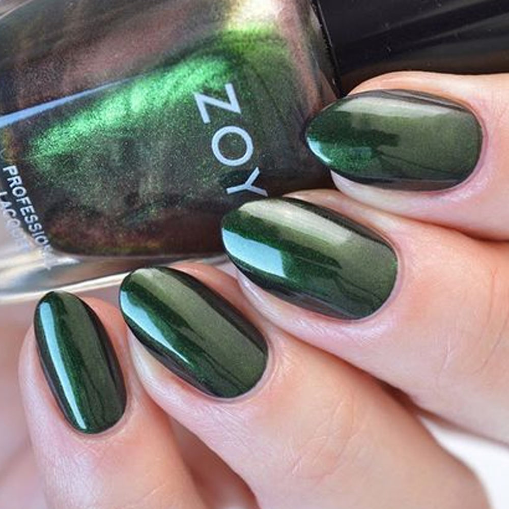 Midnight Green Winter Nail Colors