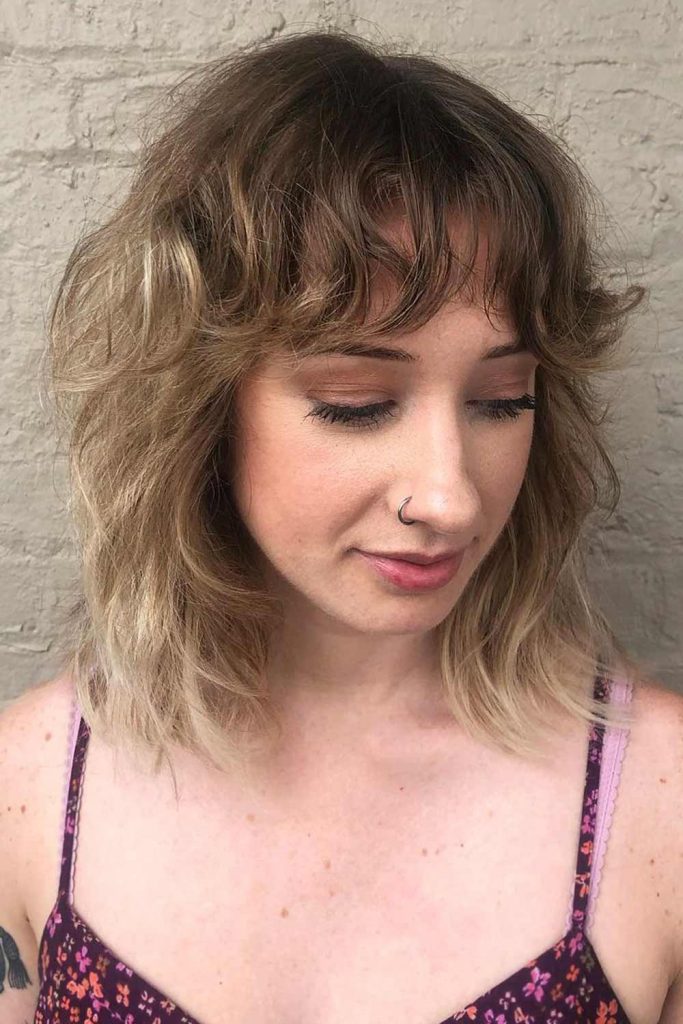 Wispy Wolf Cut for Shoulder-Length Hair #wolfcuthairstyles #wolfcuthair #wolfcut