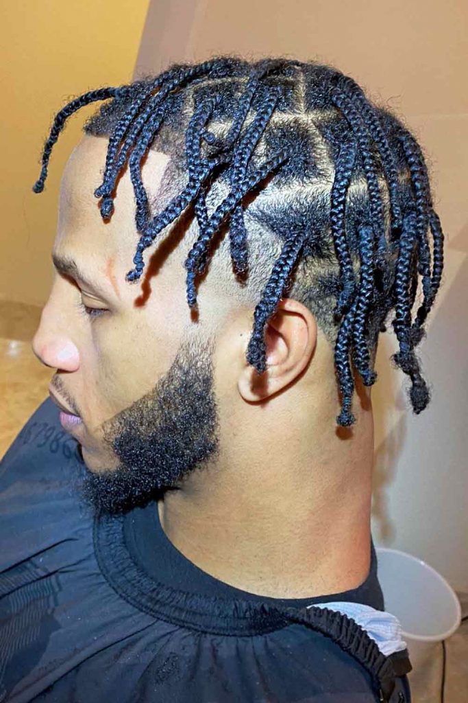 Box Braids with Shaved Sides #braidsformen #braidshairstyles #braids