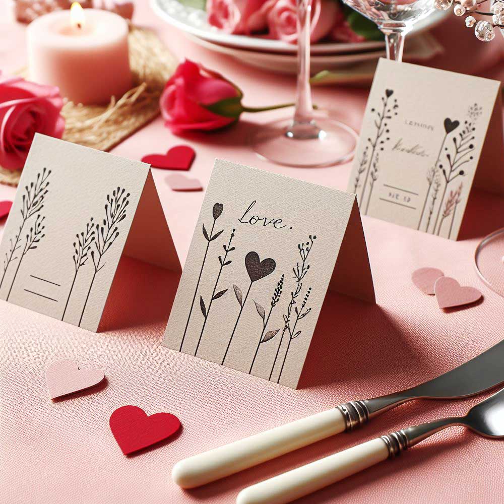 Table Cards for Valentines Day