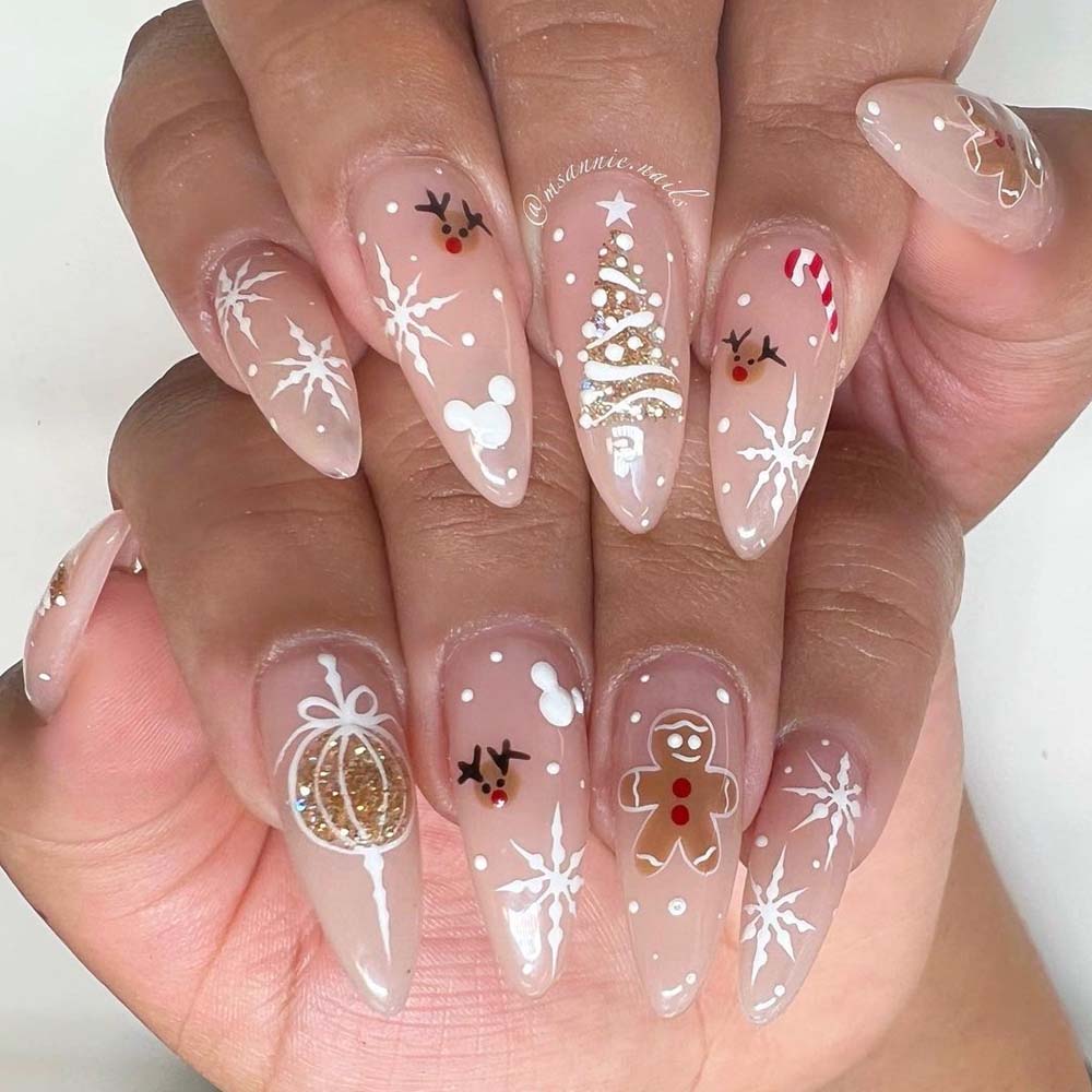 Nude New Years Nails Art
