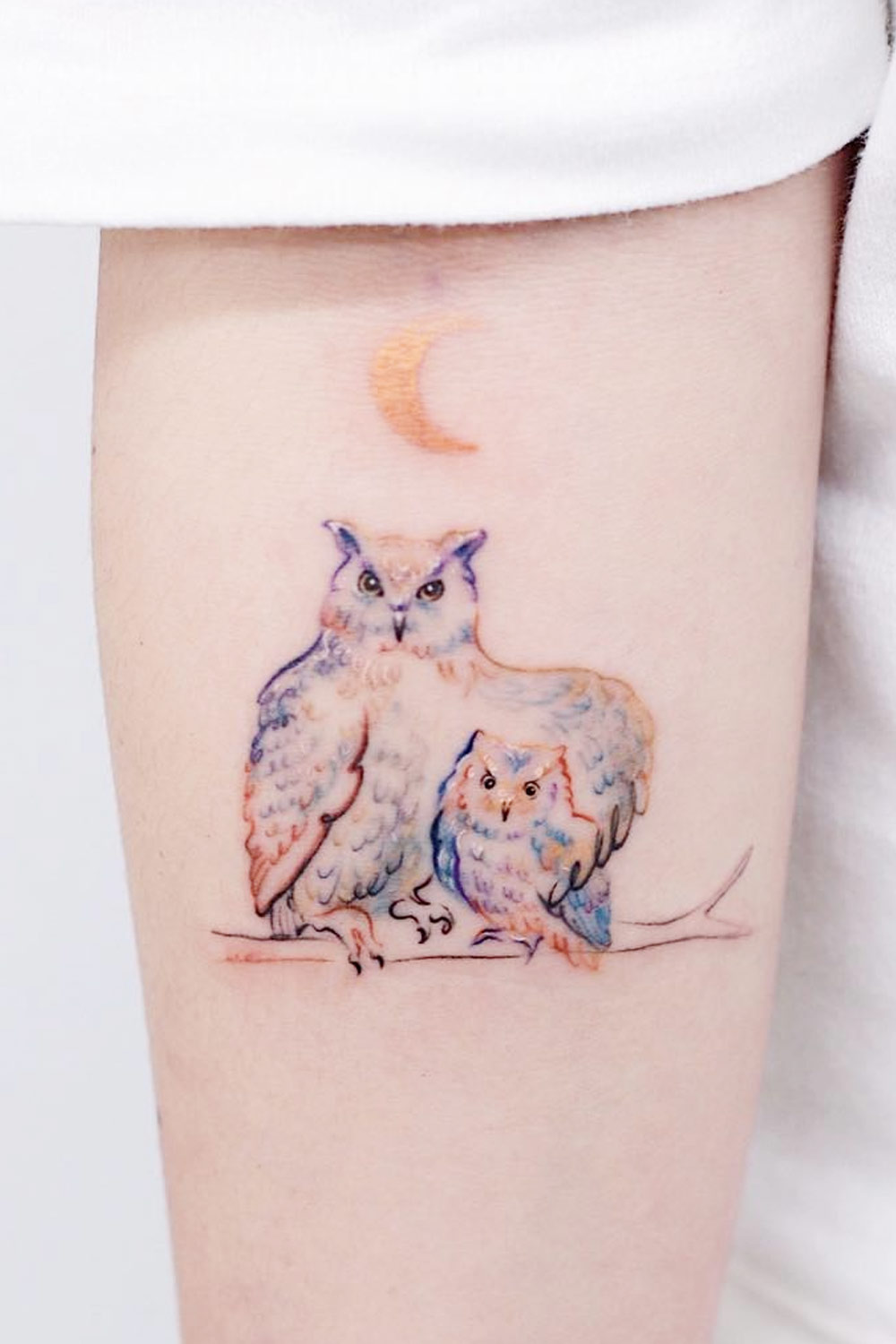 Owls Tattoo Design on Arm