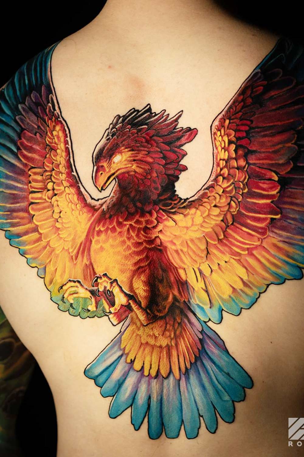 Phoenix Tattoo My client brought me a design and asked for me to add color  and make the piece watercolor... challenge accented. I thi... | Instagram