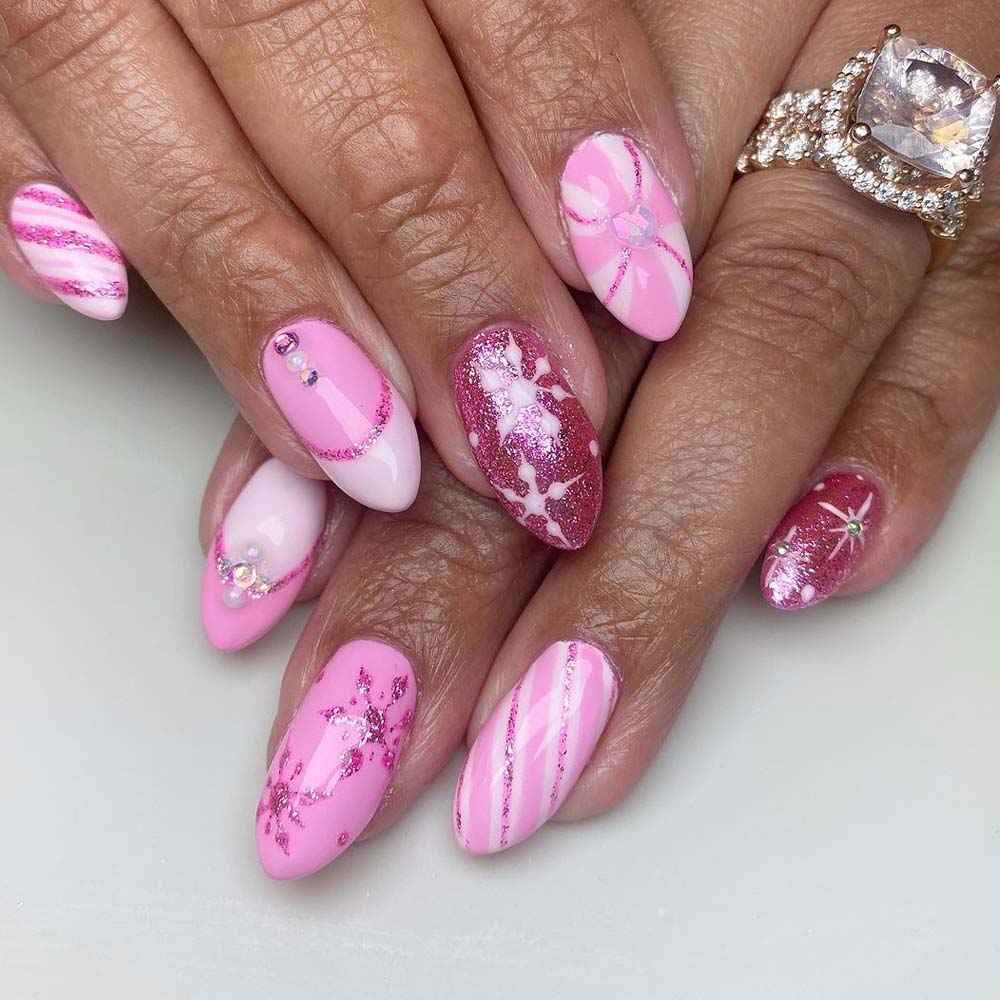 Pink Winter Nails