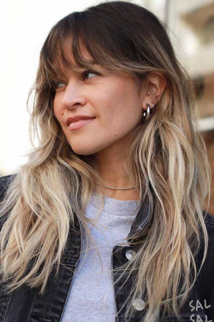 Bangs Haircut with an Ombre 