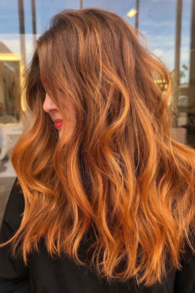 Copper Hair With Highlights