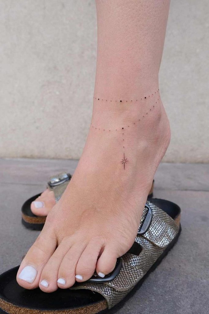 Ankle Chain Tattoo