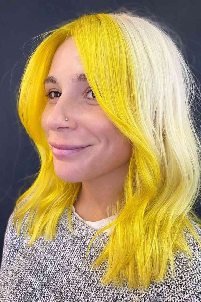 Blonde Bob With Yellow Accent