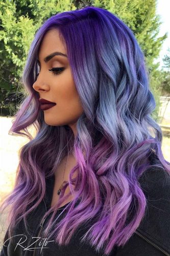 Galaxy Blue and Purple Hair Ideas 2024