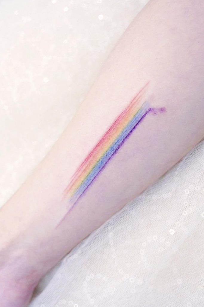 Minimalist Rainbow Tattoo