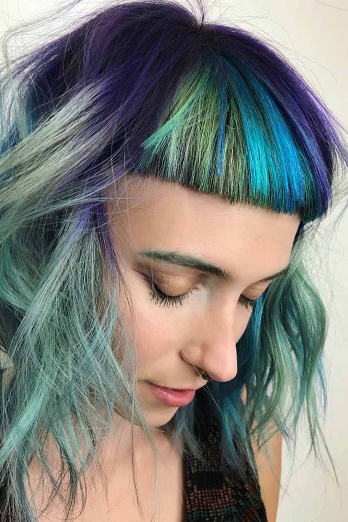 Colorful Layers with Baby Bangs