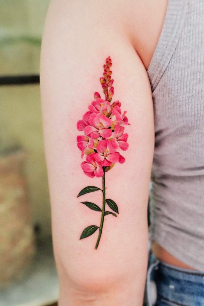 Snapdragon Flower Tattoo