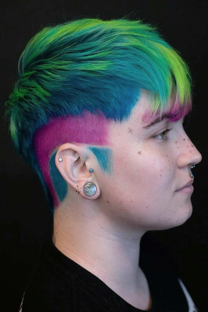 Layered Pixie With Undercut And Fringe