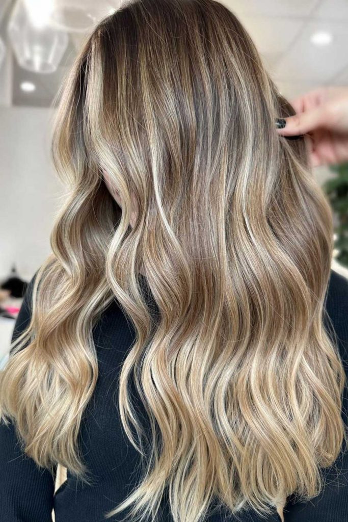 Brown Hair With Bright Blonde Highlights