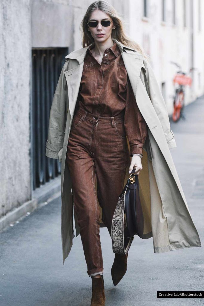 Brown Outfits Combined with Trench