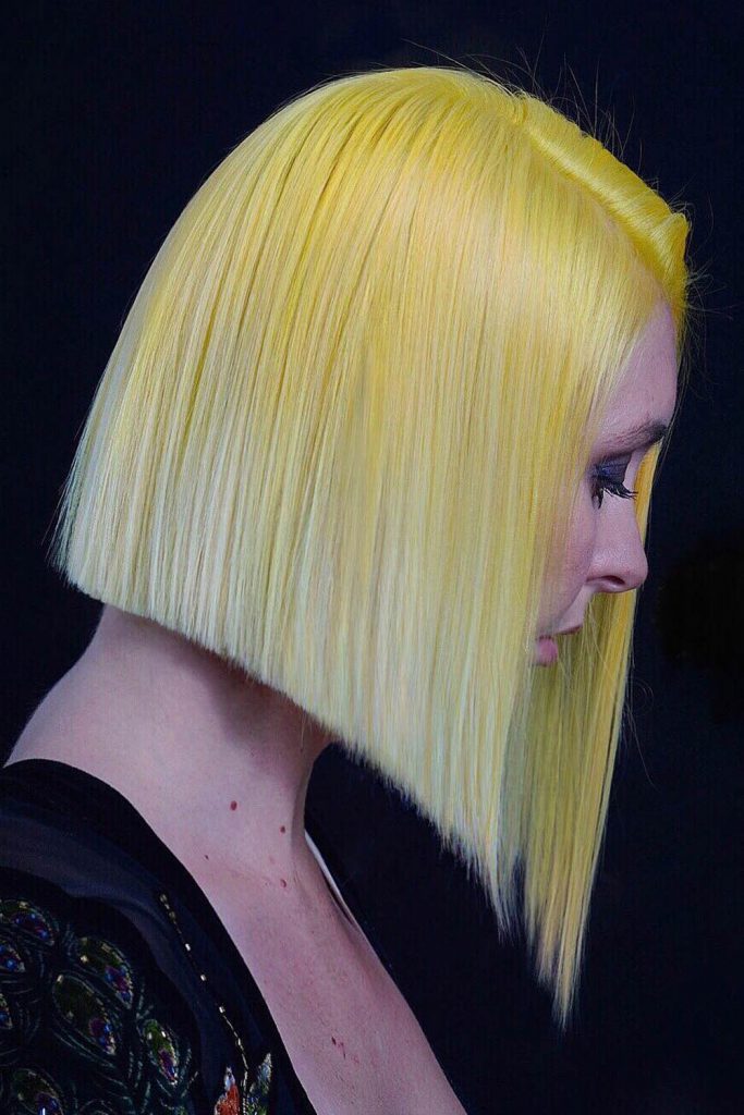 Blunt Bob with Two Tone Blonde Hair