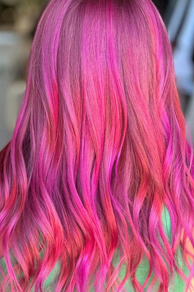 Two Tone Pink Hair