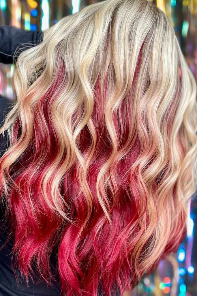 Two Tone Red and Blonde Hair