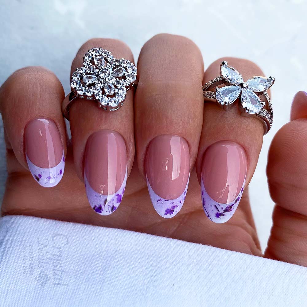 Lavender Tips + Glossy French