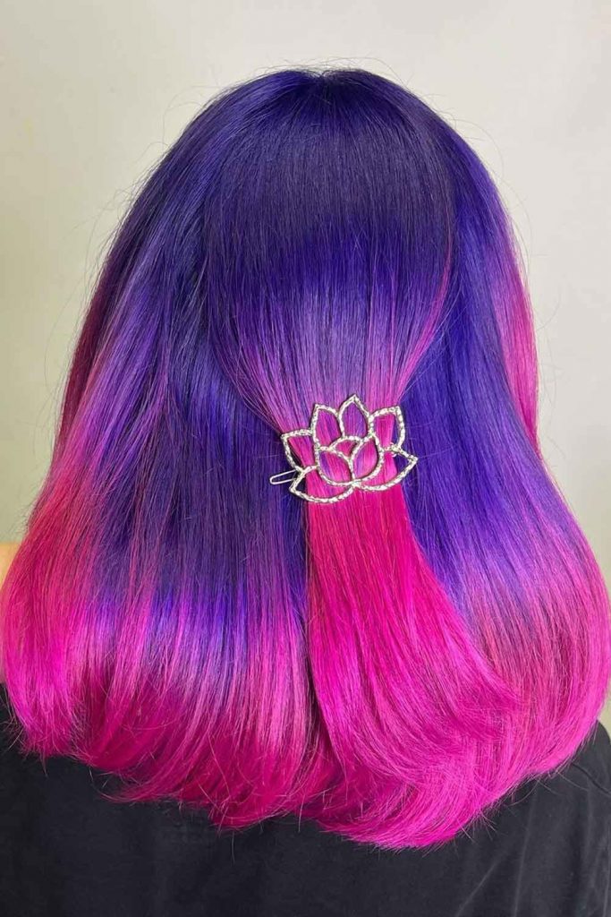 From Purple to Bright Pink Soft Ombre