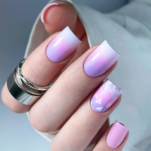 Trendy Purple Nail Designs With Ombre