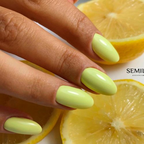 Fresh And Bright Yellow Nails