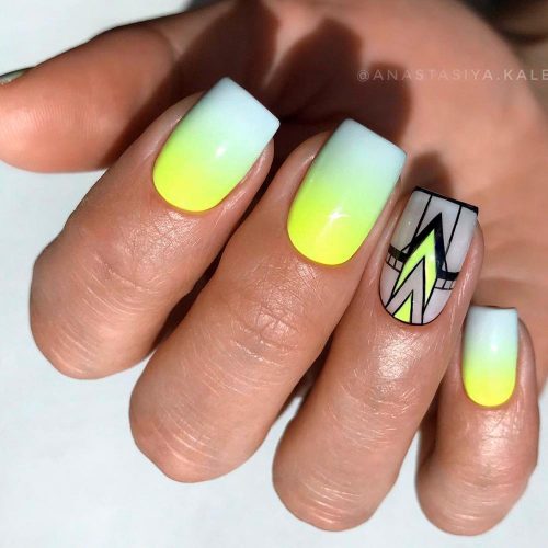 Bright Ombre With Accented Finger