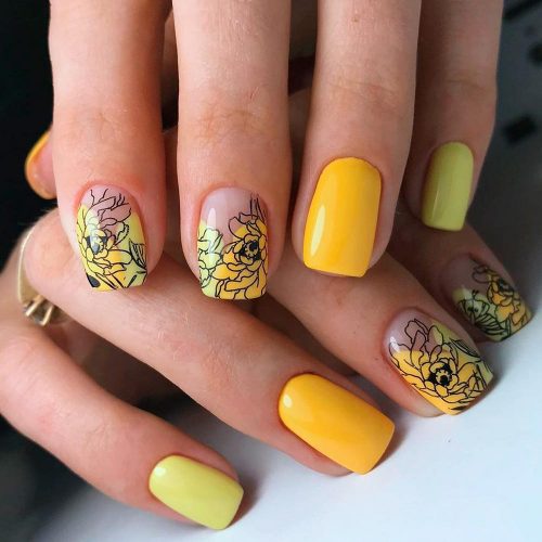 Fresh And Bright Yellow Nails