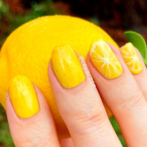 Lemonade Summer Nail Designs