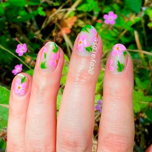 Pastel Floral Nails