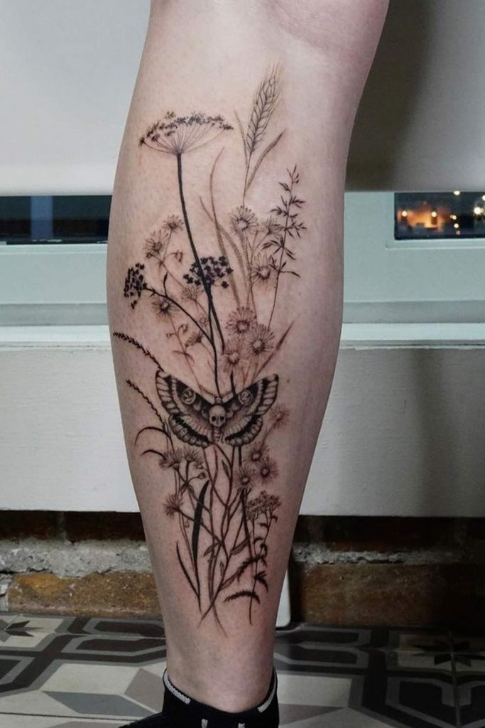  Leg Design with Flowers