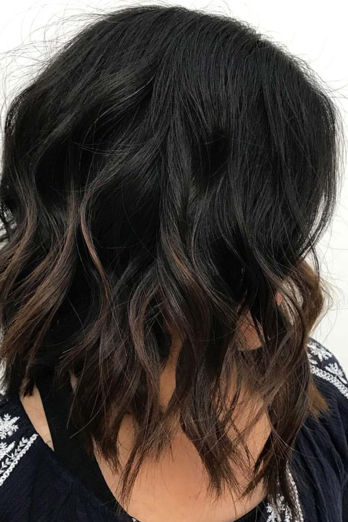 Black to Brown Short Hair Ombre