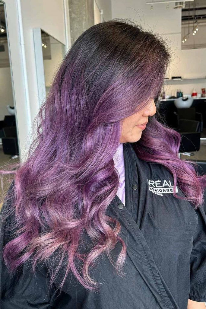 Black to Purple Hair Ombre